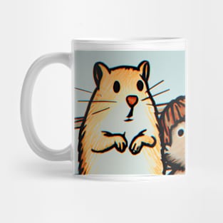 cute yellow mouse painting Mug